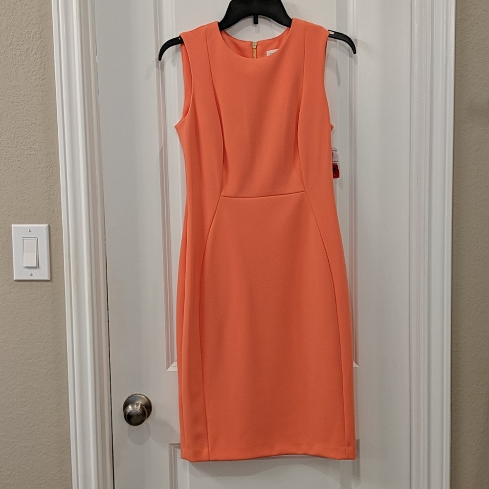 Pink dress with gold zipper detail